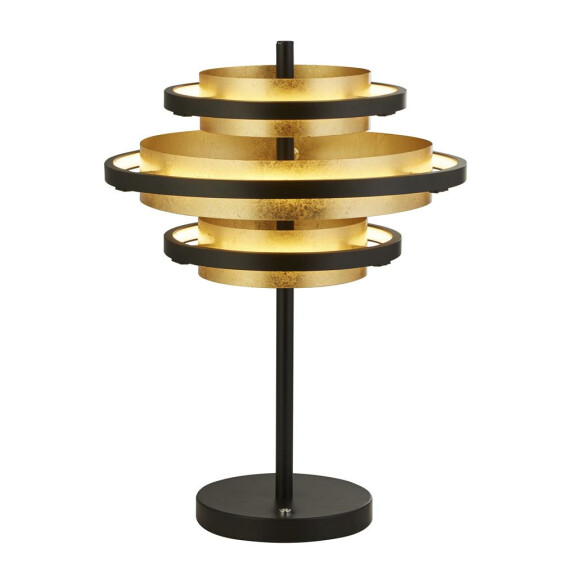 EU6357BG Hive 3Lt LED Lampa stołowa - czarny Metal &amp; złoty Leaf Searchlight
