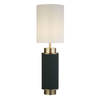 EU59041AB Flask Lampa stołowa - Dark Green &amp; antyczny mosiądz, biały Shade Searchlight