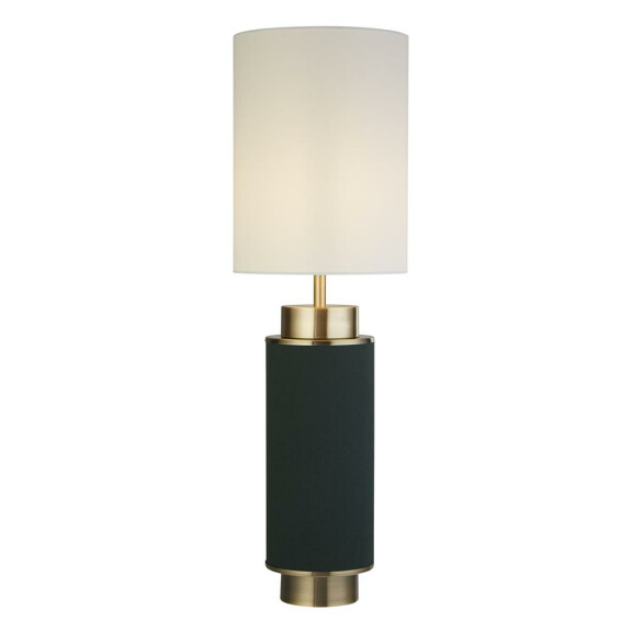 EU59041AB Flask Lampa stołowa - Dark Green & antyczny mosiądz, biały Shade Searchlight
