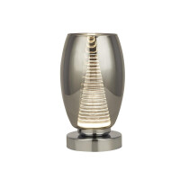 EU97293-1SM Cyclone Lampa stołowa - Chrome &amp; Smoked szkło Searchlight