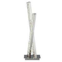 EU2111CC Clover 2Lt LED Lampa stołowa - Chrome &amp; Clear kryształ Searchlight