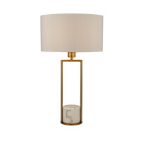 EU2871GO Claire Lampa stołowa - Marble, złoty with biały Drum Shade Searchlight