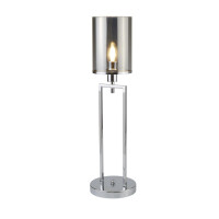 EU9052CC Catalina Lampa stołowa - Chrome &amp; Smoked szkło abażur Searchlight