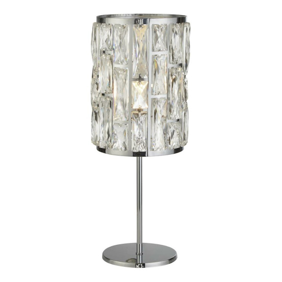 EU6584CC Bijou Lampa stołowa - Chrome &amp; kryształ szkło Searchlight