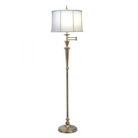 SF-ARLINGTON-BB Lampa podłogowa Arlington 1 Light Swing Arm – polerowany mosiądz Elstead - Mega RABATY w koszyku %