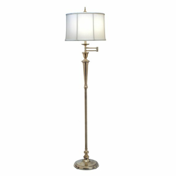 SF-ARLINGTON-BB Lampa podłogowa Arlington 1 Light Swing Arm – polerowany mosiądz Elstead - Mega RABATY w koszyku %