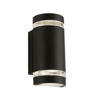 2002-2BK-LED Sheffield LED 2Lt zewnętrzny Light-czarny &amp; Clear Diffuser, IP44 Searchlight