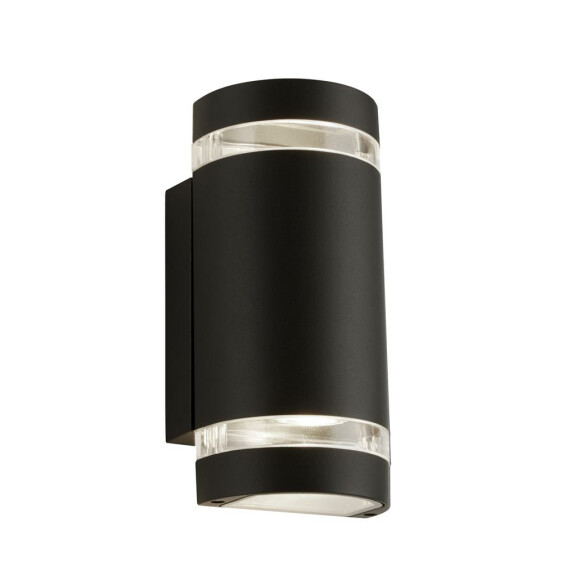 2002-2BK-LED Sheffield LED 2Lt zewnętrzny Light-czarny & Clear Diffuser, IP44 Searchlight