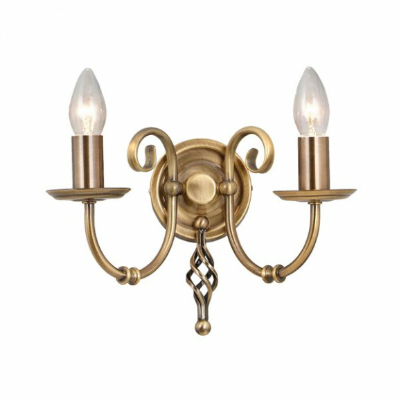ART2-AGD-BRASS Lampa ścienna Artisan 2 Light – postarzany mosiądz Elstead - Mega RABATY w koszyku %