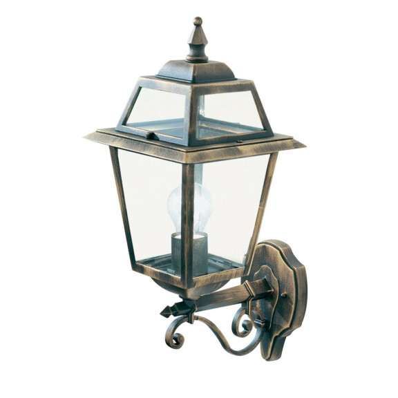 1521 New Orleans zewnętrzny Kinkiet -czarny złoty, Clear szkło,IP44 Searchlight
