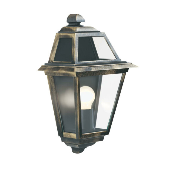 1523 New Orleans zewnętrzny Kinkiet - czarny złoty, szkło, IP44 Searchlight