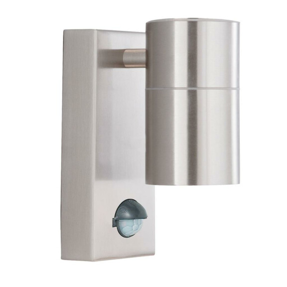 7008-1SS-LED Metro LED zewnętrzny Kinkiet w Sensor -Stainless Steel, IP44 Searchlight