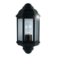 280BK Maine zewnętrzny &amp; Porch Flush Kinkiet - czarny Searchlight