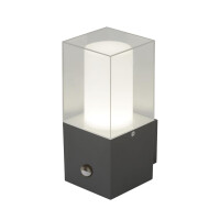 2581GY Granada zewnętrzny Kinkiet, PIR Sensor - Grey &amp; Clear,IP44 Searchlight