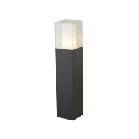 2582-450GY Granada 450mm Słupek ogrodowy - Dark Grey &amp; Clear Shade, IP44 Searchlight