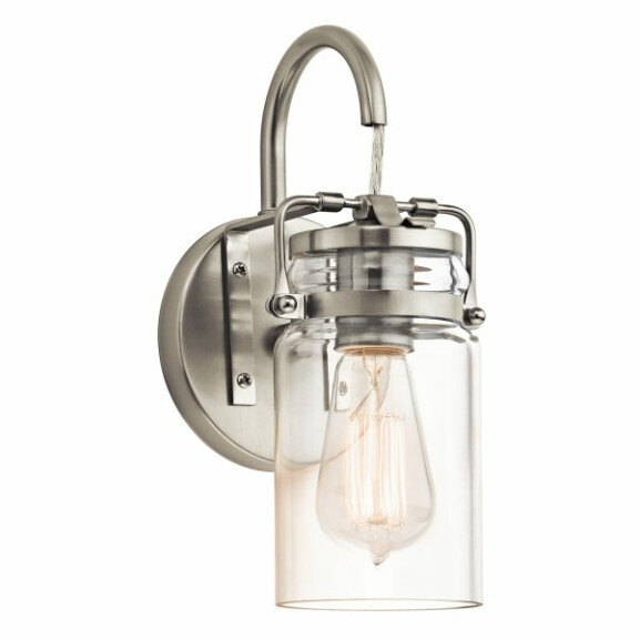 KL-BRINLEY1-NI Lampa ścienna Brinley 1 Light – nikiel szczotkowany Elstead - Mega RABATY w koszyku %