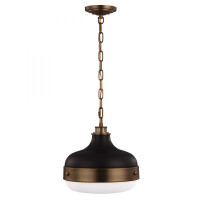 FE-CADENCE-2P-MB Lampa wisząca Cadence 2 – ciemny antyczny mosiądz/matowa czerń Elstead - Mega RABATY w koszyku %
