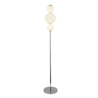EU51021-3CC Snowball 3Lt Lampa podłogowa - Chrome &amp; szkło opal Shade Searchlight