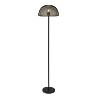 EU6849BGO Honeycomb Lampa podłogowa - czarny Metal &amp; złoty Mesh Searchlight
