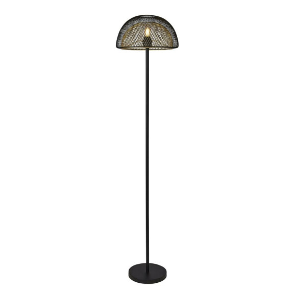 EU6849BGO Honeycomb Lampa podłogowa - czarny Metal &amp; złoty Mesh Searchlight