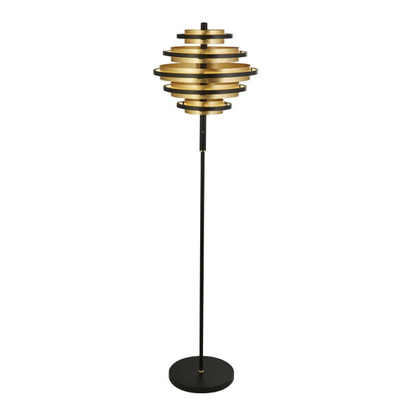 EU6359BG Hive 5Lt LED Lampa podłogowa - czarny Metal &amp; złoty Leaf Searchlight