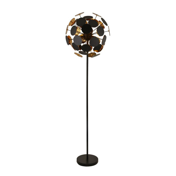 EU3079BG Discus 4Lt Lampa podłogowa - czarny Metal &amp; PC Discs Searchlight