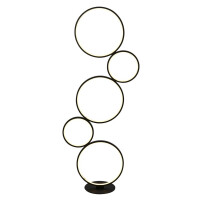 EU25771-5BK Cirque 5Lt LED Ring Lampa podłogowa - czarny Metal Searchlight