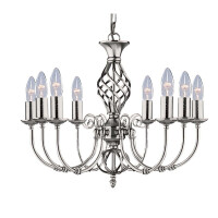 4489-8 Zanzibar 8Lt Lampa wisząca - satyna srebrny Searchlight