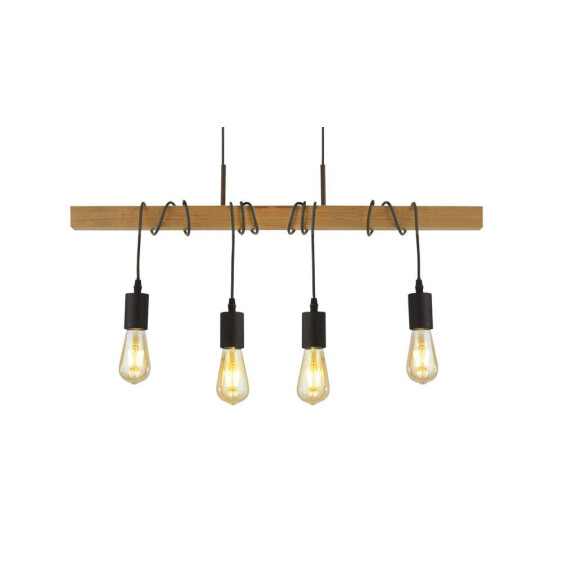 95041-4BR drewnoy 4Lt Bar Lampa wisząca - drewno &amp; czarny Metal Searchlight