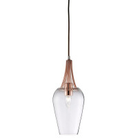 8911CU Whisk Lampa wisząca - miedź &amp; Clear szkło Searchlight