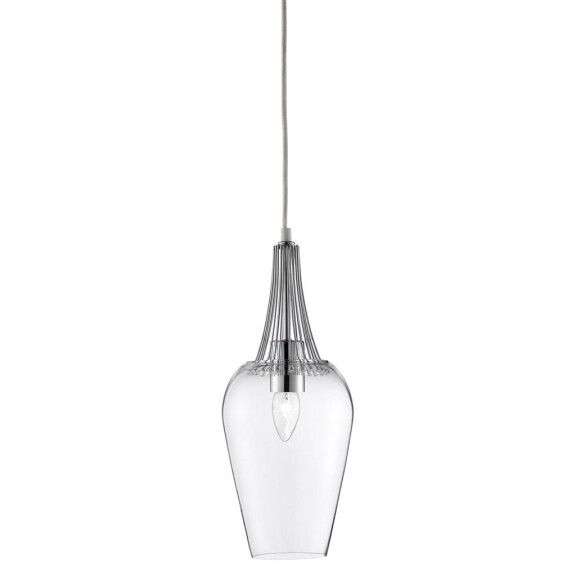 8911CC Whisk Lampa wisząca - Chrome & Clear szkło Searchlight