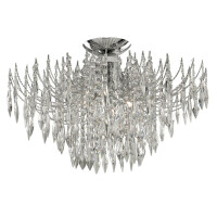 6134-4CC Waterfall 4Lt Semi-Flush Lampa sufitowa - Chrome &amp; kryształ Searchlight