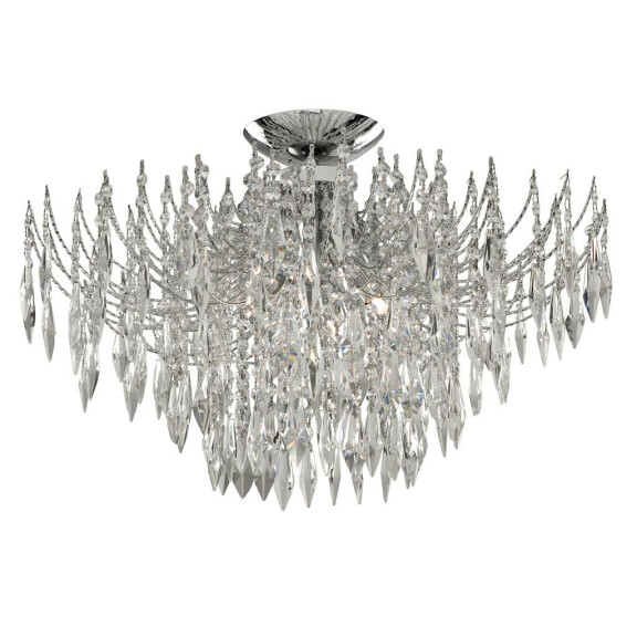 6134-4CC Waterfall 4Lt Semi-Flush Lampa sufitowa - Chrome &amp; kryształ Searchlight
