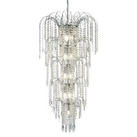 1313-13CC Waterfall 13Lt Tier Żyrandol - Chrome &amp; kryształ Searchlight