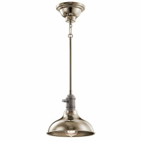 KL-COBSON-MP-PN Cobson 1 Light Mini lampa wisząca – polerowany nikiel Elstead - Mega RABATY w koszyku %