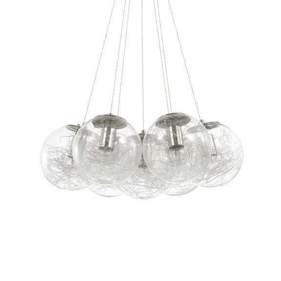 176062 Lampa wisząca mapa sat sp7 nickel Ideal Lux - Mega RABATY w koszyku %