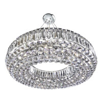 9392CC Vesuvius 10Lt Lampa wisząca - Chrome, Clear Coffin and Ball Drops Searchlight