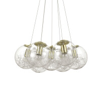 176000 Lampa wisząca mapa sat sp7 brass Ideal Lux - Mega RABATY w koszyku %