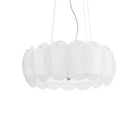 090481 Lampa wisząca ovalino sp8 white Ideal Lux - Mega RABATY w koszyku %