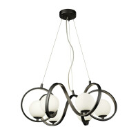 20911-6BK Twister 6Lt Lampa wisząca - czarny Metal &amp; Opal Searchlight