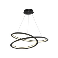 51871-1BK Swirl II LED Lampa wisząca - Sand czarny &amp; Opal Searchlight