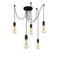 9665-5BK Squiggle 5Lt Lampa wisząca - czarny Metal &amp; Cables Searchlight
