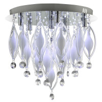 2456-6CC Spindle 6LT LED Remote Control Flush - Chrome &amp; szkło Searchlight