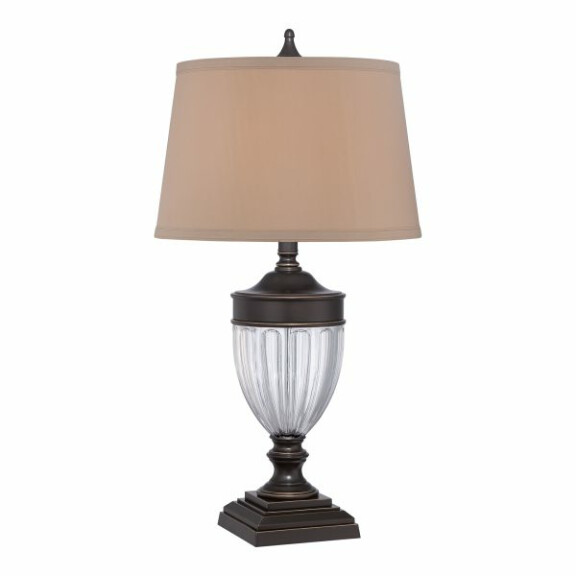 QZ-DENNISON-PB Lampa stołowa Dennison 1 – brąz Paladian Elstead - Mega RABATY w koszyku %