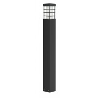 RADO II 1 BL Lampa stojąca słupek czarny SU-MA - Mega RABATY W KOSZYKU %