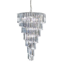 7999-9CC Sigma 9Lt Żyrandol - Chrome &amp; Clear Acrylic Rods Searchlight