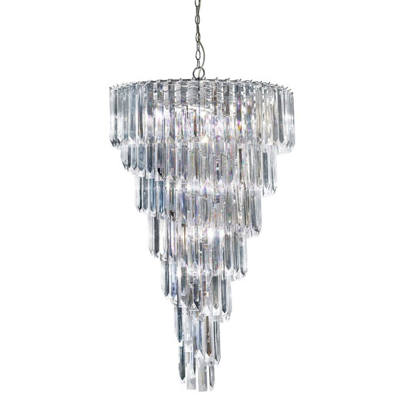 7999-9CC Sigma 9Lt Żyrandol - Chrome &amp; Clear Acrylic Rods Searchlight