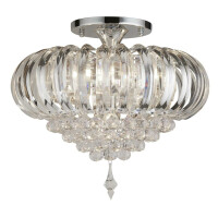 50004CC Sigma 5Lt Flush Lampa sufitowa - Chrome &amp; Acrylic Searchlight