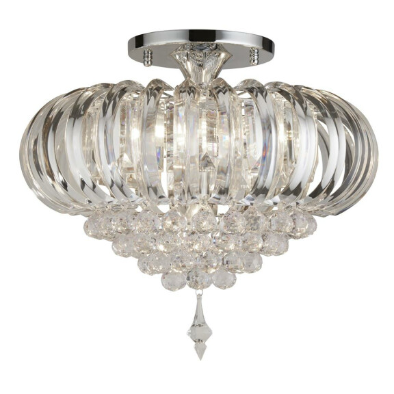 50004CC Sigma 5Lt Flush Lampa sufitowa - Chrome & Acrylic Searchlight