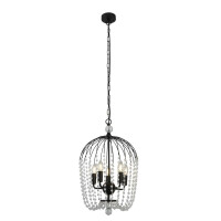 30216-5BK Shower 5Lt Lampa wisząca - czarny Metal &amp; Clear kryształ Searchlight